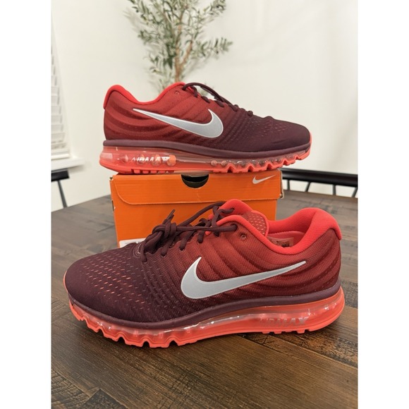 Nike Other - Nike Air Max 2017 Night Maroon White Red Sneakers 849559-601 Men's Size 13 NEW